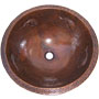 Mexican Copper Hammered Patina Sink --  s6022 Round Fish 2